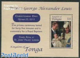 Tonga 2013 Prince George Alexander Louis S/s, Mint NH, History - Kings & Queens (Royalty) - Königshäuser, Adel