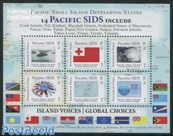 Tonga 2014 Pacific SIDS 6v M/s, Mint NH, History - Science - Various - Flags - Meteorology - Maps - Climate & Meteorology