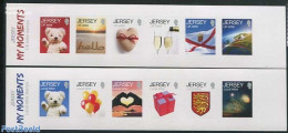 Jersey 2014 Wishing Moments 12v S-a, Mint NH, Various - Greetings & Wishing Stamps - Maps - Teddy Bears - Art - Firewo.. - Geography