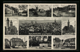 AK Naumburg An Der Saale, Holländer Windmühle, Dom, St. Wenzels-Kirche  - Naumburg (Saale)