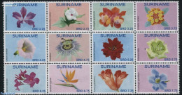 Suriname, Republic 2015 Flowers 12v, Sheetlet, Mint NH, Nature - Flowers & Plants - Surinam