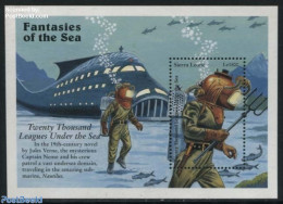 Sierra Leone 1996 Twenty Thousand Leagues Under The Sea S/s, Mint NH, Sport - Diving - Art - Fairytales - Jules Verne - Immersione