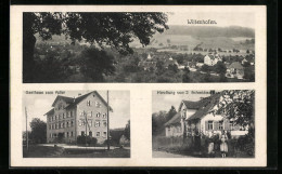 AK Wittenhofen, Ortsansicht, Gasthaus Zum Adler, Handlung Von J. Schmidmeister  - Autres & Non Classés