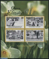 Tonga 2015 Elizabeth Longest Reigning Monarch S/s, Mint NH, History - Nature - Kings & Queens (Royalty) - Turtles - Königshäuser, Adel