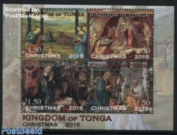 Tonga 2015 Christmas S/s, Mint NH, Religion - Christmas - Art - Paintings - Weihnachten