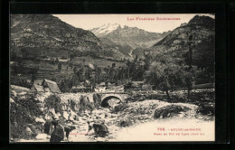 CPA Aulus-les-Bains, Les Pyrénées Ariégeoises, Pont Et Pic De Laou  - Autres & Non Classés