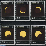 Alderney 2017 Coastal Eclipses 6v (Thermochromic Ink), Mint NH, Science - Astronomy - Astrology