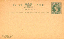 Gibraltar 1889 Reply Paid Postcard 5/5c, Unused Postal Stationary - Gibraltar