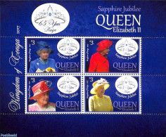 Tonga 2017 Sapphire Jubilee Queen Elizabeth II, 4v M/s, Mint NH, Kings & Queens (Royalty) - Fashion - Familles Royales