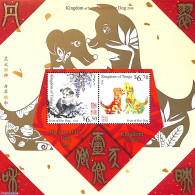 Tonga 2018 Year Of The Dog 2v M/s, Mint NH, Nature - Various - Dogs - New Year - Neujahr