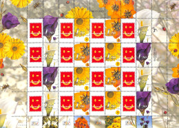 Israel 2001 Jerusalem Flowers M/s, Mint NH, Nature - Flowers & Plants - Unused Stamps (with Tabs)