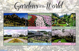 Tonga 2019 Gardens Of The World 6v M/s, Mint NH, Nature - Flowers & Plants - Gardens - Other & Unclassified