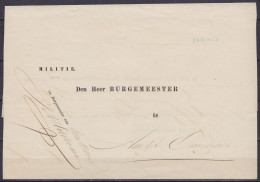 Pays-Bas - L. Admin. (Milice Notification D'inscription) Datée 27 Mai 1879 De DEN HAM Pour Bourgmestre De OMMEN - Griffe - Covers & Documents