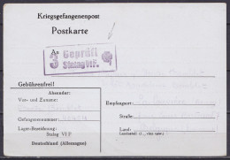 CP Postkarte De Prisonnier Kriegsgefangenenpost Datée 19 Septembre 1940 De Et Censuré Stalag VI F (trèfle) Pour LA LOUVI - Guerre 40-45 (Lettres & Documents)