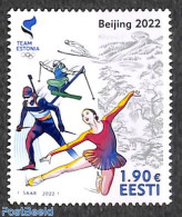 Estonia 2022 Olympic Winter Games 1v, Mint NH, Sport - Olympic Winter Games - Skating - Skiing - Ski