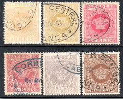 3328. 6 CLASSIC STAMPS LOT,CROWN - Angola