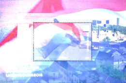 Luxemburg 2022 50 Years Flag S/s 3-d, Mint NH, History - Various - Flags - 3-D Stamps - Nuovi