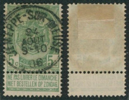 Fine Barbe - N°56 Obl Simple Cercle "Jemeppe-sur-meuse" (T1L) - 1893-1900 Fine Barbe