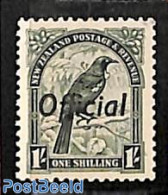 New Zealand 1940 1sh, OFFICIAL, Stamp Out Of Set, Unused (hinged), Nature - Birds - Neufs