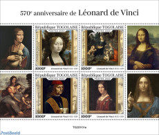 Togo 2022 570th Anniversary Of Leonardo Da Vinci, Mint NH, Art - Leonardo Da Vinci - Paintings - Togo (1960-...)