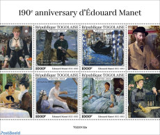 Togo 2022 190th Anniversary Of Édouard Manet, Mint NH, Art - Paintings - Togo (1960-...)