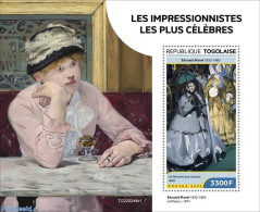 Togo 2022 Famous Impressionists, Mint NH, Art - Paintings - Togo (1960-...)