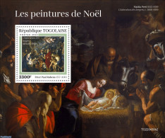 Togo 2022 Christmas Paintings, Mint NH, Religion - Christmas - Art - Paintings - Rubens - Noël