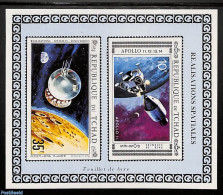 Chad 1971 Apollo Programme Luxe Sheet S/s, Mint NH, Transport - Space Exploration - Sonstige & Ohne Zuordnung