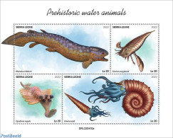 Sierra Leone 2022 Prehistoric Water Animals, Mint NH, Nature - Fish - Prehistoric Animals - Prehistory - Peces
