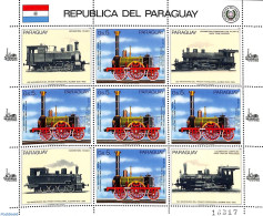 Paraguay 1985 German Railways M/s, Mint NH, Transport - Railways - Trains