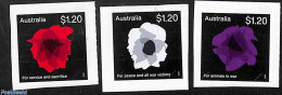 Australia 2023 Poppies Of Remembrance 3v S-a, Mint NH, Nature - Flowers & Plants - Ongebruikt