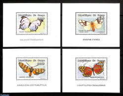 Congo Republic 1999 Butterflies 4 S/s, Mint NH, Nature - Butterflies - Andere & Zonder Classificatie