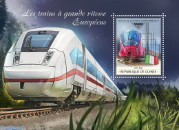 Guinea, Republic 2018 European Speed Trains, Mint NH, Transport - Railways - Trains