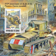 Guinea, Republic 2018 100th Anniversary Of The End Of World War I, Mint NH, History - Transport - Militarism - World W.. - Militares