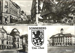 72339417 Sonneberg Thueringen Rathaus Lutherhaus Karl-Marx-Strasse Spielzeugmuse - Sonneberg