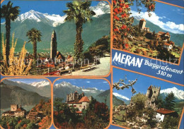 72338885 Meran Merano Stadtbild Mit Texelgruppe Schloss Tirol Brunnenburg Meran  - Autres & Non Classés