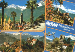 72338884 Meran Merano Stadtbild Mit Texelgruppe Schloss Tirol Brunnenburg Meran  - Autres & Non Classés