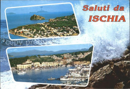 72338869 Ischia Panorama Insel Hafen Brandung Ischia - Autres & Non Classés