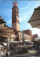 72338859 Verona Veneto Piazza Erbe Fontana Di Madonna Verona Gemuesemarkt Brunne - Autres & Non Classés