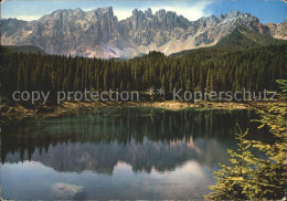 72338830 Karersee Suedtirol Mit Latemar Dolomiten Wasserspiegelung Karersee Sued - Autres & Non Classés