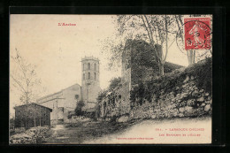 CPA Larroque-d`Olmes, Les Remparts Et L`Église  - Other & Unclassified