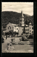 CPA Ax-les-Thermes, Eglise St-Vincent Et Bassin Des Ladres  - Ax Les Thermes