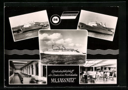 AK Fährschiff MS Sassnitz, Eisenbahnfährschiff  - Autres & Non Classés