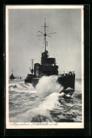 AK Kriegsmarine, 1. Torpedoboot-Halbflottille Auf Patrouillenfahrt  - Guerre