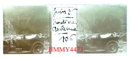 Juin 1926 - Route De Gavarnie ( Vieille Voiture ) Plaque De Verre En Stéréo - Taille 44 X 107 Mlls - Glasplaten