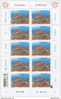 MONACO 2024 Europa CEPT. Underwater Fauna & Flora - Fine Sheet MNH - Unused Stamps