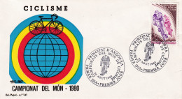 FDC 1980 ANDORRA FR. - Cyclisme