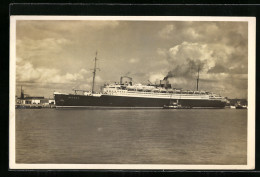 AK Passagierschiff Turbinen-Schnelldampfer Bremen, Liegt Vor Anker  - Piroscafi