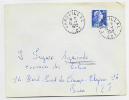 FRANCE MULLER 20FR LETTRE C. PERLE CARDAILLAC 14.1.1958 LOT - Manual Postmarks