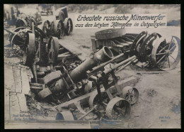 Riesen-AK 1.WK, Erbeutete Russische Minenwerfer Aus Den Letzten Kämpfen In Ostgalizien  - War 1914-18